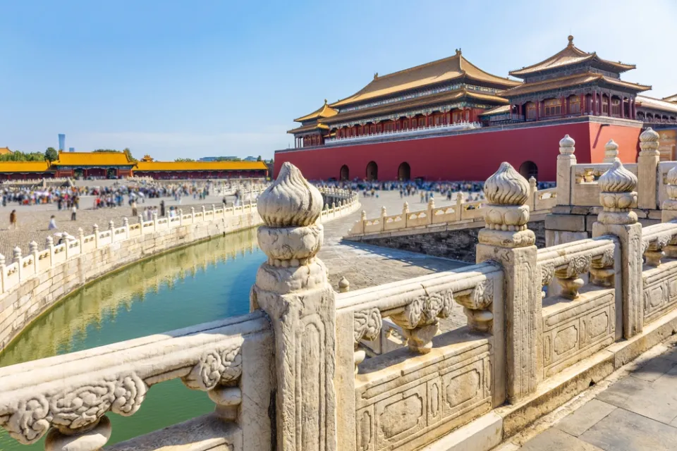 The Forbidden City from above — the scale of Beijing's imperial palace complex