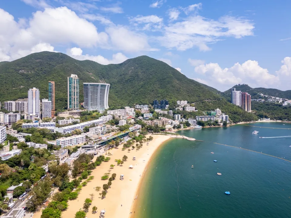 Repulse Bay beach in Hong Kong — a popular leisure spot overlooking the South China Sea