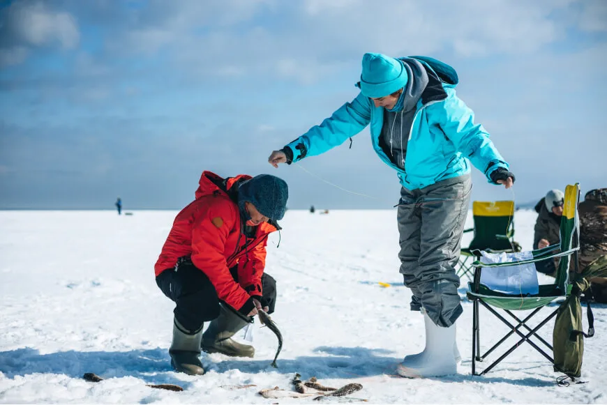 Сахалинский рыбачок — зимняя рыбалка на наважку