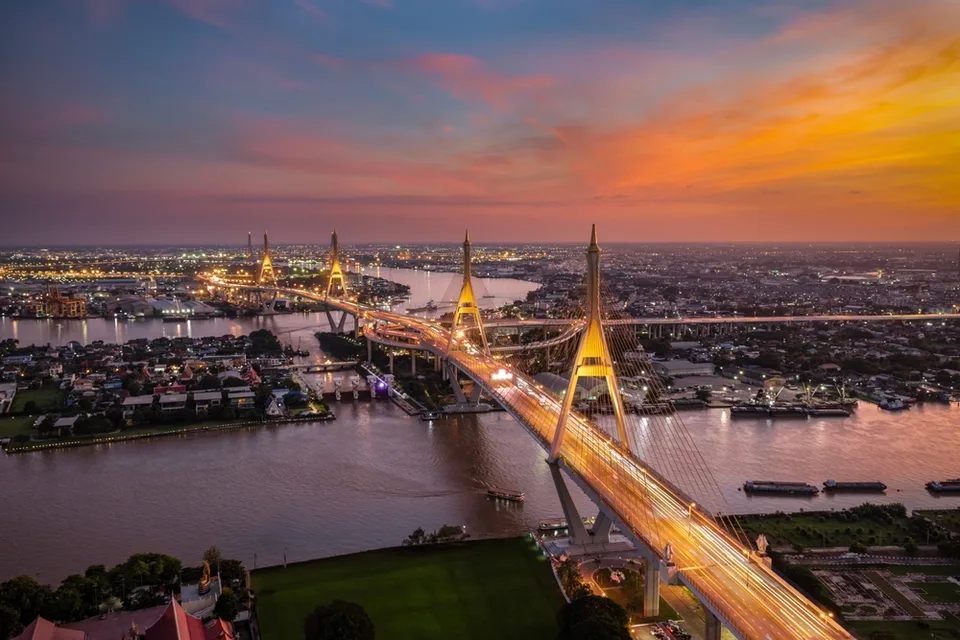 Вечерняя панорама Бангкока